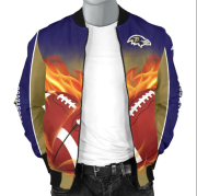 Brewster Baltimore Ravens Football Printed Bomber Jacket