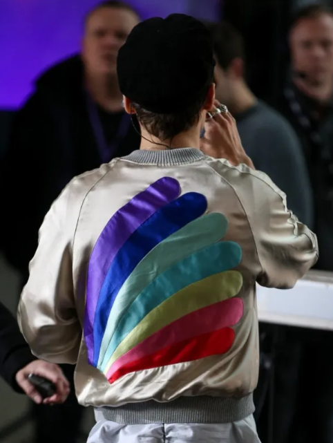 Harry Style Metallic Bomber Jacket