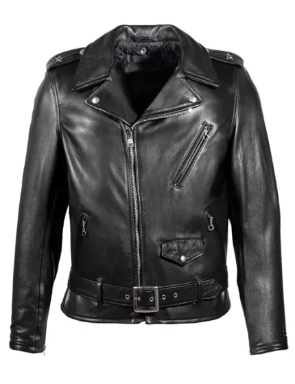 1950s Motorcycle Black Leather Jacket