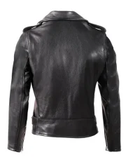 1950s Motorcycle Black Leather Jacket - Image 2