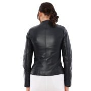 Women's Black Leather Jackets for Stylish Outwear - Image 2