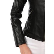 Women's Black Leather Jackets for Stylish Outwear - Image 4