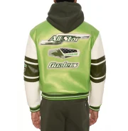 Stars & Stripes Iconic Americana Avirex Green Leather Jacket - Image 3