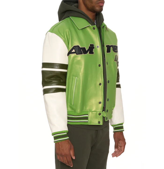Stars & Stripes Iconic Americana Avirex Green Leather Jacket - Image 7
