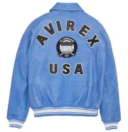 Avirex Vintage Denim Icon Leather Jacket - Image 2