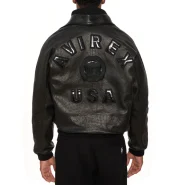 Avirex Ostrich Icon Leather Jacket - Image 3