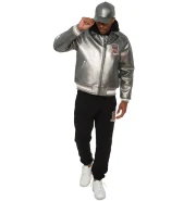 Avirex Pewter Metallic Icon Leather Jacket - Image 5