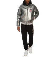 Avirex Pewter Metallic Icon Leather Jacket - Image 6