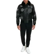 Avirex Black G-1 Bomber Leather Jacket - Image 5