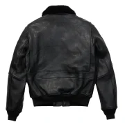 Avirex Black G-1 Bomber Leather Jacket - Image 2