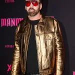 American Actor Nicolas Cage Golden Jacket