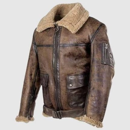 Arnold Schwarzenegger B6 Aviator Shearling Fur Jacket