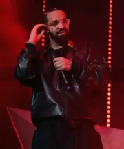 Drake Search And Rescue Black Leather Jacket - Image 4