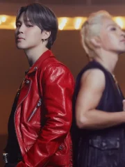 Taeyang Vibe Jimin Red Leather Jacket - Image 3