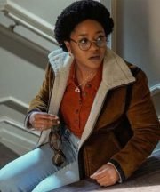 Beth Chapel Stargirl Brown Suede Leather Jacket