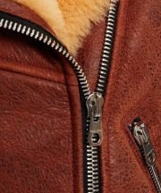 Brittney Classic Brown Soft Shearling Leather Jacket - Image 2