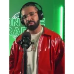 Drake On The Radar Red Leather Jacket
