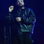 Drake Search And Rescue Black Leather Jacket