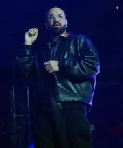 Drake Search And Rescue Black Leather Jacket