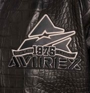 Avirex Croc Commando Black Leather Jacket - Image 4