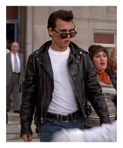 Johnny Depp Cry Baby Black Leather Jacket - Image 2