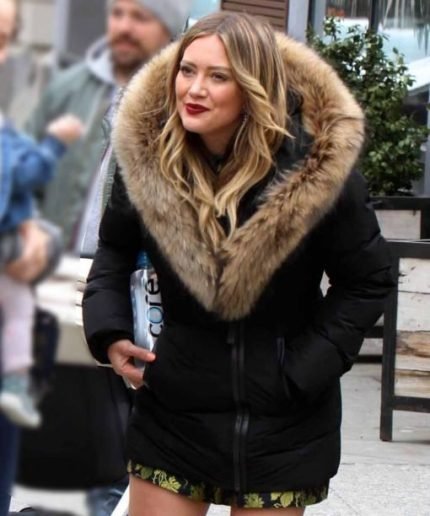 Kelsey Peters Younger Big Fur Collar Black Jacket