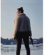 Jodie Comer Killing Eve Villanelle White Faux Fur Jacket - Image 3