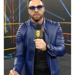 LA Knight Blue Leather Jacket