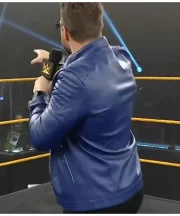 LA Knight Blue Leather Jacket - Image 3