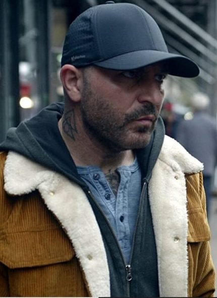 Lior Raz Hit and Run Corduroy Brown Shearling Jacket