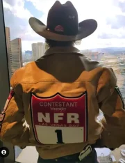Logan Hay NFR Las Vegas Leather Jacket - Image 2