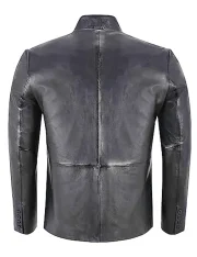 Manny Constantine S01 Grey Leather Jacket - Image 3