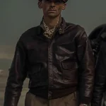 Masters of the Air John B Kidd Brown Leather Jacket