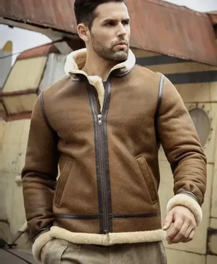 Derrick Air Force WW2 Shearling SF Bomber Jacket