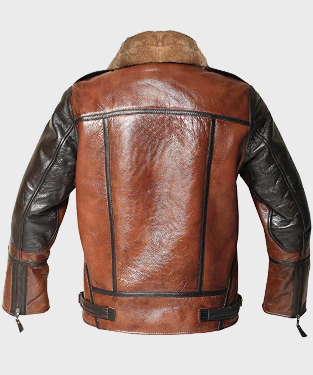 Mens-Aviator-B3-Brown-Distressed-Shearling-Jacket-3-1.jpg Thompson Distressed Shearling Aviator SF Jacket - Image 3