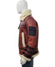 Drew Aviator B6 Sheepskin Bomber Leather Jacket - Image 4