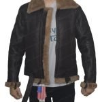 Luke-SF Aviator Dark Brown Sheepskin Leather Jacket