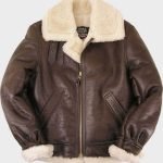 Thomas SF Shearling Sheepskin Brown Leather Jacket
