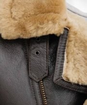 Alex Brown Shearling Flight Pilot Jacket - Image 3
