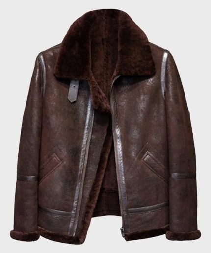Shawn SF Brown Shearling Leather Jacket