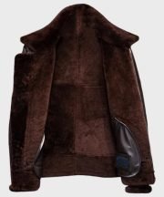 Shawn SF Brown Shearling Leather Jacket - Image 2
