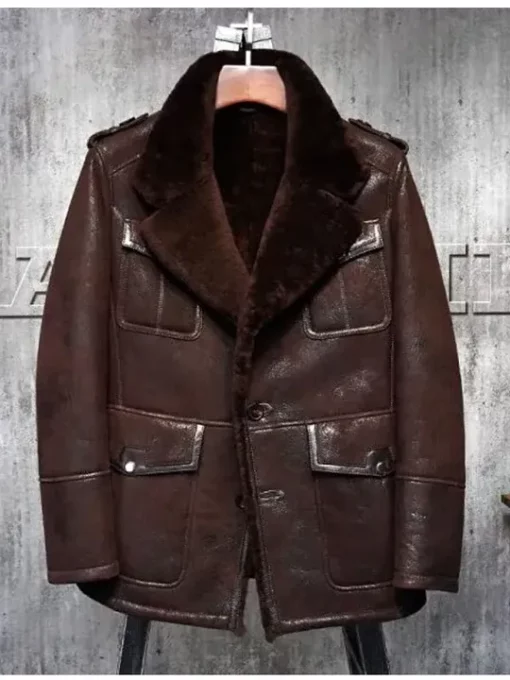 Mens-Four-Pockets-Shearling-Fur-Sheepskin-Leather-Jacket-510x680-1.webp Michelle Four Pockets Shearling Fur Leather Jacket - Image 1