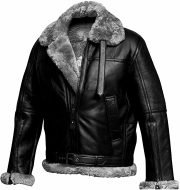 Carl RAF Aviator SF Bomber Black Jacket - Image 5