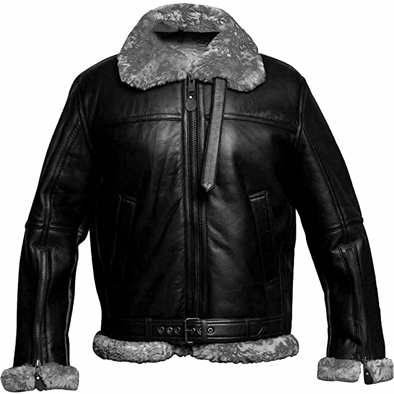 Mens-RAF-Aviator-B3-Bomber-Black-Jacket-William.jpg Carl RAF Aviator SF Bomber Black Jacket - Image 4