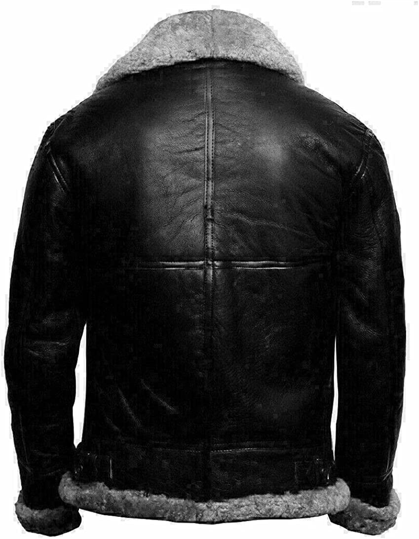 Mens-RAF-Aviator-B3-Flying-Bomber-Leather-Black-Jacket-William.jpg Carl RAF Aviator SF Bomber Black Jacket - Image 3
