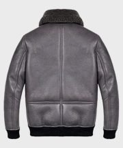 Robinson Shearling Grey B2 Leather Jacket - Image 3
