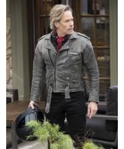 Neighbours Guy Pearce Leather Grey Jacket