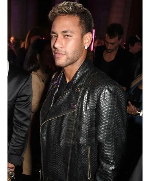 Neymar-Biker-Black-Python-Leather-Jacket.jpg Neymar Python Black Leather Jacket - Image 3