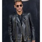 Neymar Python Black Leather Jacket