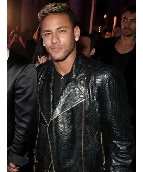 Neymar-Python-Leather-Jacket.jpg Neymar Python Black Leather Jacket - Image 2